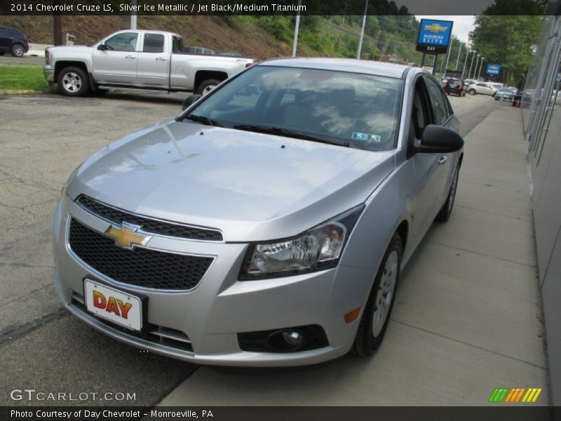 Silver Ice Metallic / Jet Black/Medium Titanium 2014 Chevrolet Cruze LS