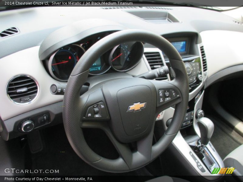 Silver Ice Metallic / Jet Black/Medium Titanium 2014 Chevrolet Cruze LS