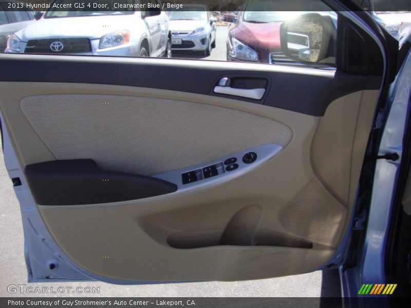 Clearwater Blue / Beige 2013 Hyundai Accent GLS 4 Door