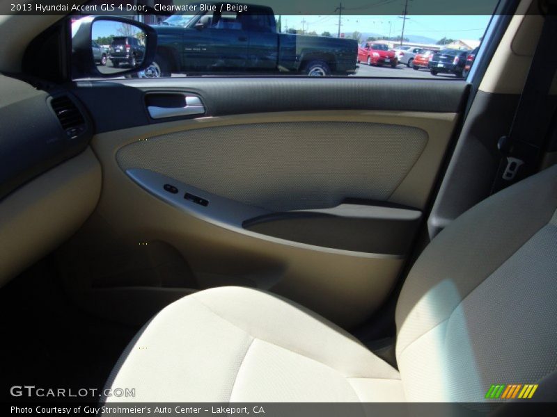 Clearwater Blue / Beige 2013 Hyundai Accent GLS 4 Door