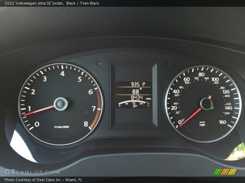 Black / Titan Black 2012 Volkswagen Jetta SE Sedan