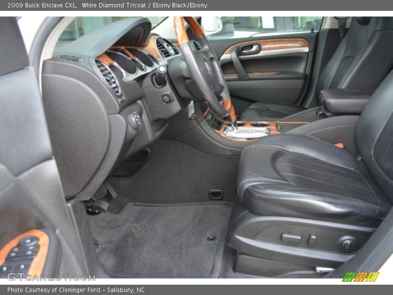 White Diamond Tricoat / Ebony Black/Ebony 2009 Buick Enclave CXL