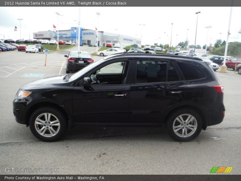 Twilight Black / Cocoa Black 2012 Hyundai Santa Fe Limited V6 AWD