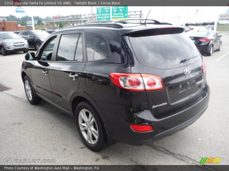 Twilight Black / Cocoa Black 2012 Hyundai Santa Fe Limited V6 AWD