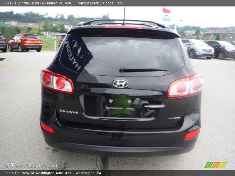 Twilight Black / Cocoa Black 2012 Hyundai Santa Fe Limited V6 AWD