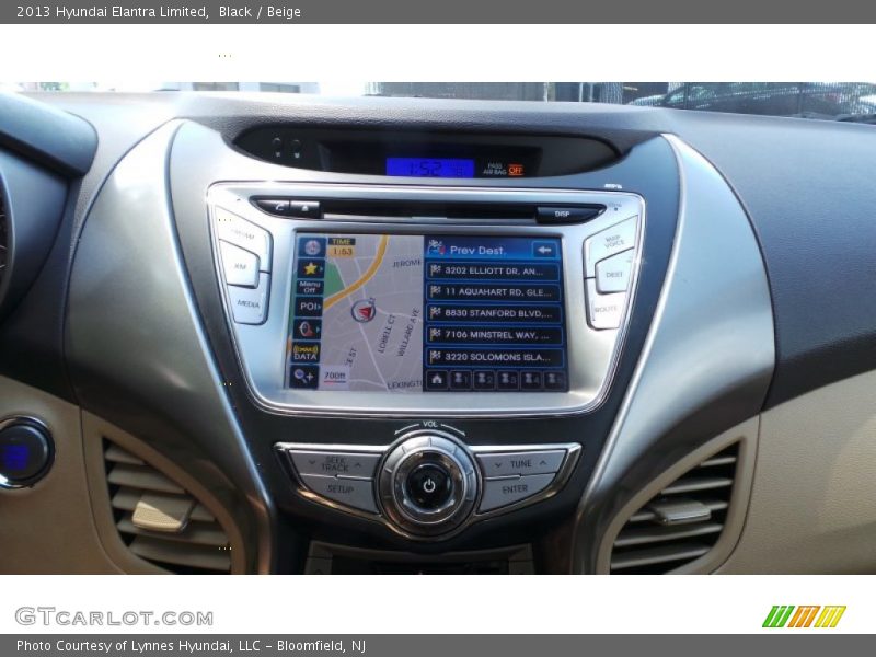 Black / Beige 2013 Hyundai Elantra Limited