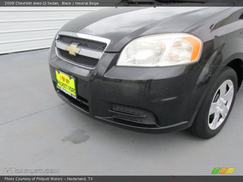 Black / Neutral Beige 2008 Chevrolet Aveo LS Sedan