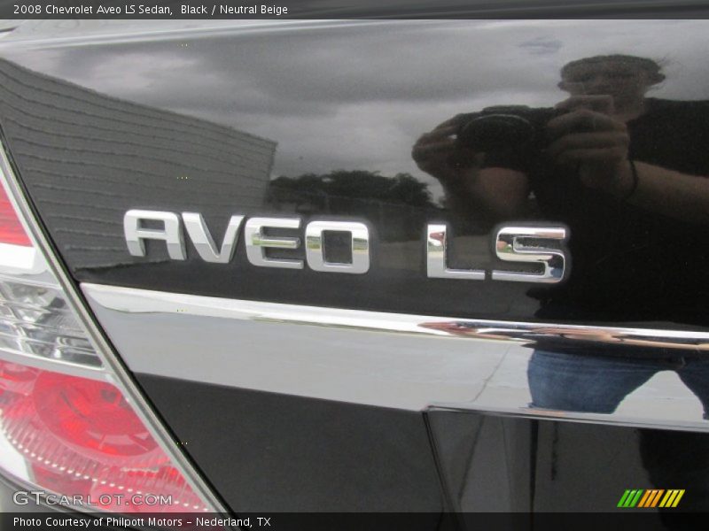 Black / Neutral Beige 2008 Chevrolet Aveo LS Sedan