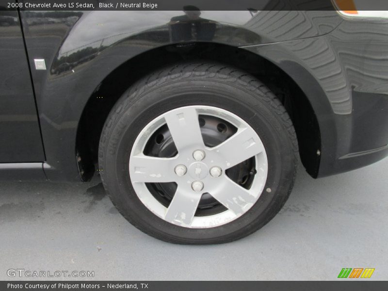 Black / Neutral Beige 2008 Chevrolet Aveo LS Sedan
