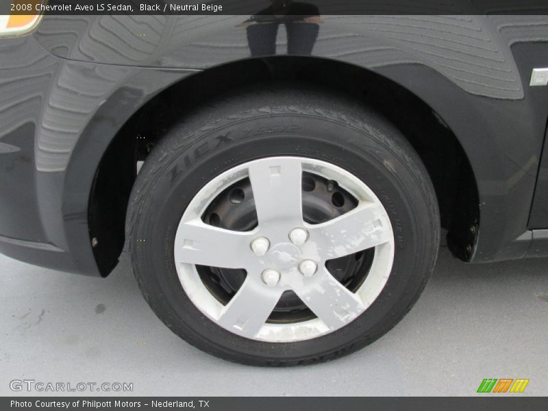 Black / Neutral Beige 2008 Chevrolet Aveo LS Sedan