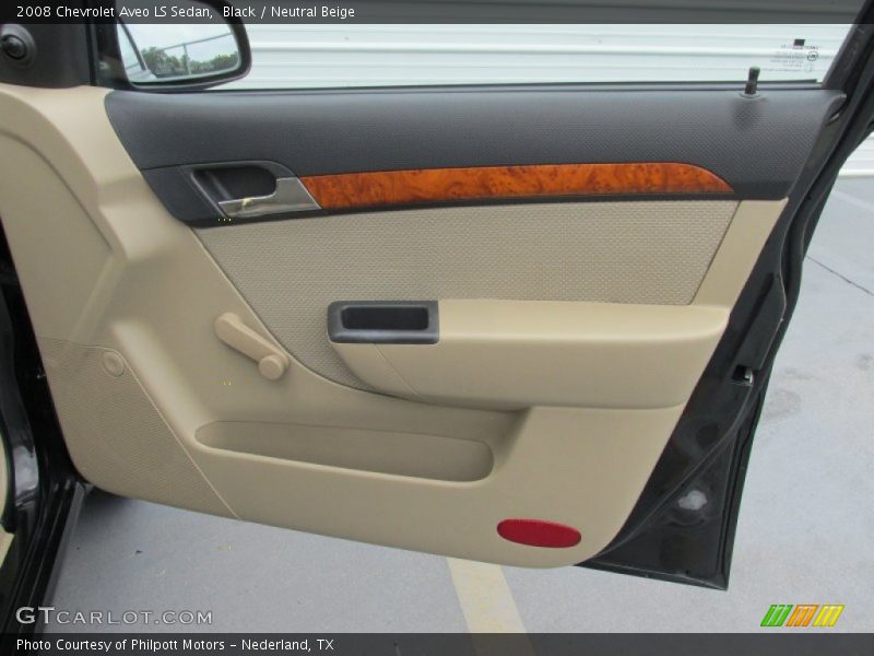 Black / Neutral Beige 2008 Chevrolet Aveo LS Sedan