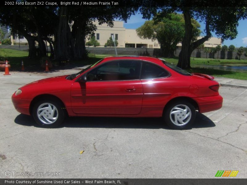 Bright Red / Medium Prairie Tan 2002 Ford Escort ZX2 Coupe