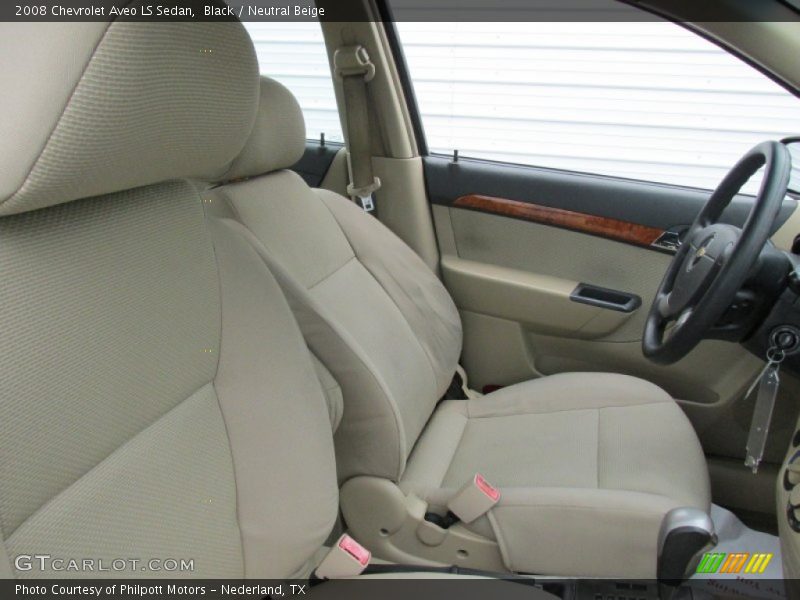 Black / Neutral Beige 2008 Chevrolet Aveo LS Sedan