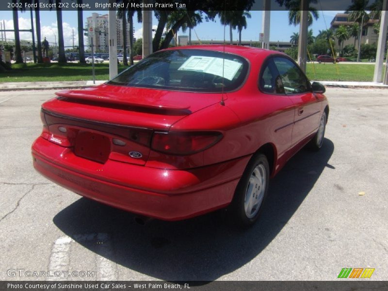 Bright Red / Medium Prairie Tan 2002 Ford Escort ZX2 Coupe