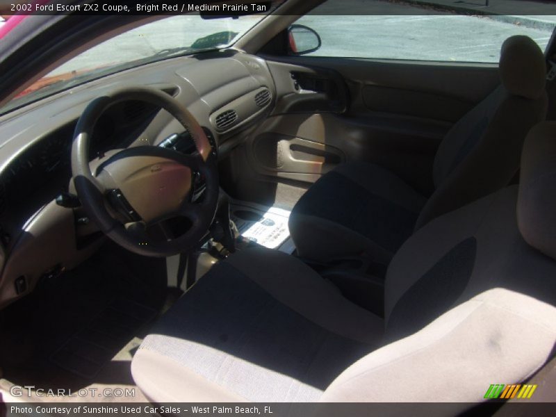 Bright Red / Medium Prairie Tan 2002 Ford Escort ZX2 Coupe