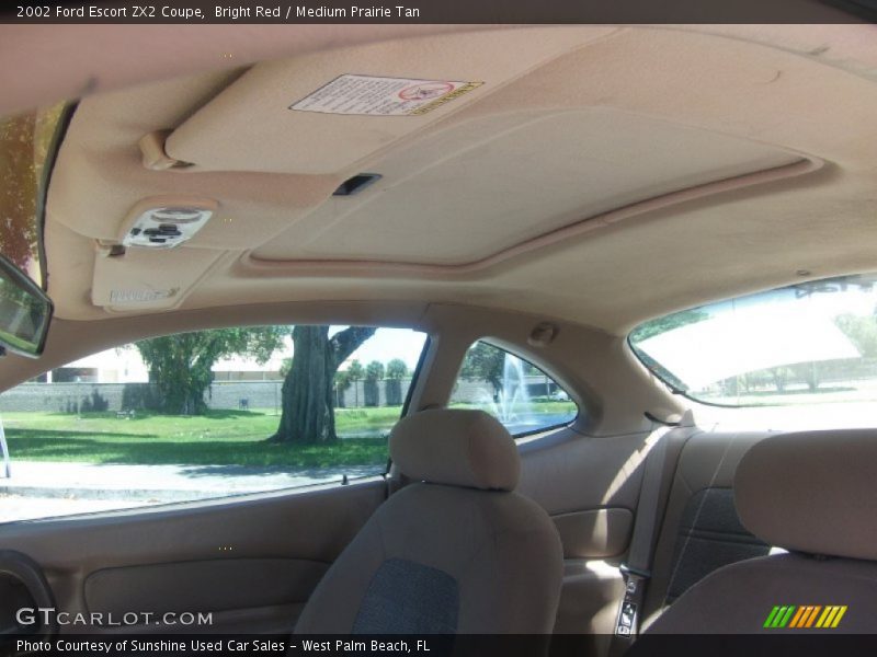 Bright Red / Medium Prairie Tan 2002 Ford Escort ZX2 Coupe