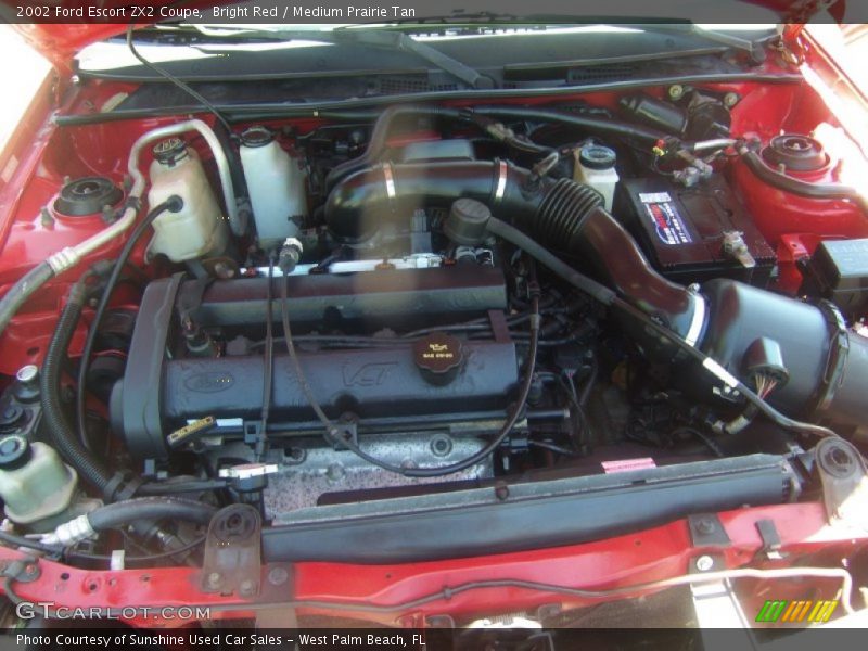Bright Red / Medium Prairie Tan 2002 Ford Escort ZX2 Coupe