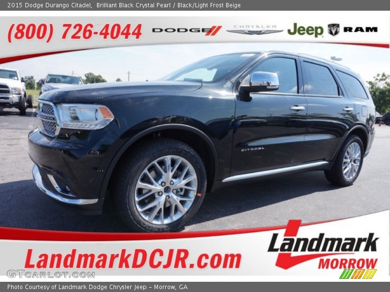 Brilliant Black Crystal Pearl / Black/Light Frost Beige 2015 Dodge Durango Citadel