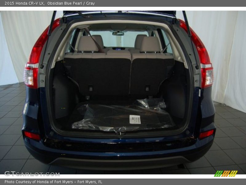 Obsidian Blue Pearl / Gray 2015 Honda CR-V LX