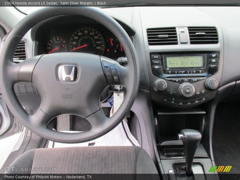 Satin Silver Metallic / Black 2004 Honda Accord LX Sedan