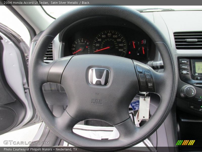 Satin Silver Metallic / Black 2004 Honda Accord LX Sedan