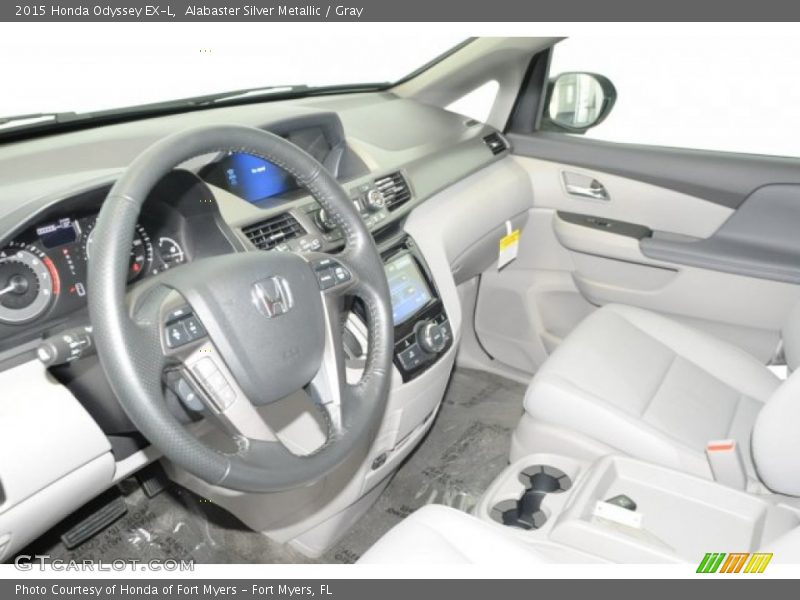 Alabaster Silver Metallic / Gray 2015 Honda Odyssey EX-L