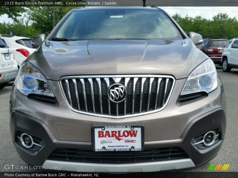 Cocoa Silver Metallic / Saddle 2015 Buick Encore Premium AWD