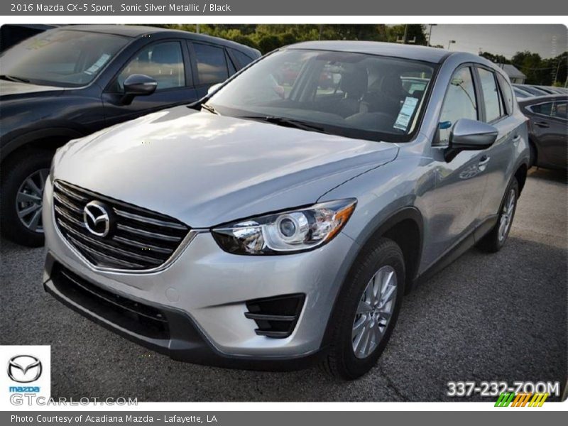 Sonic Silver Metallic / Black 2016 Mazda CX-5 Sport