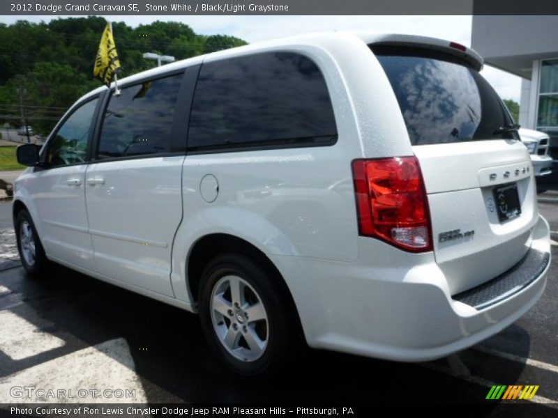 Stone White / Black/Light Graystone 2012 Dodge Grand Caravan SE