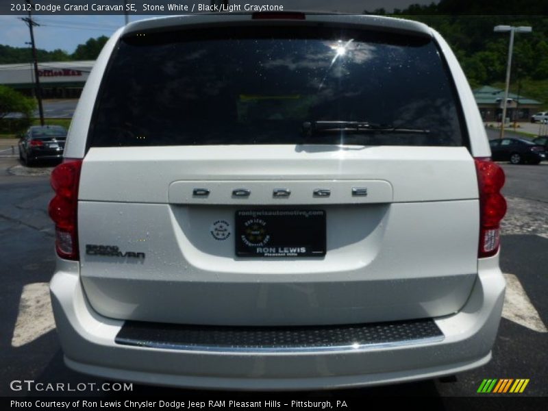 Stone White / Black/Light Graystone 2012 Dodge Grand Caravan SE