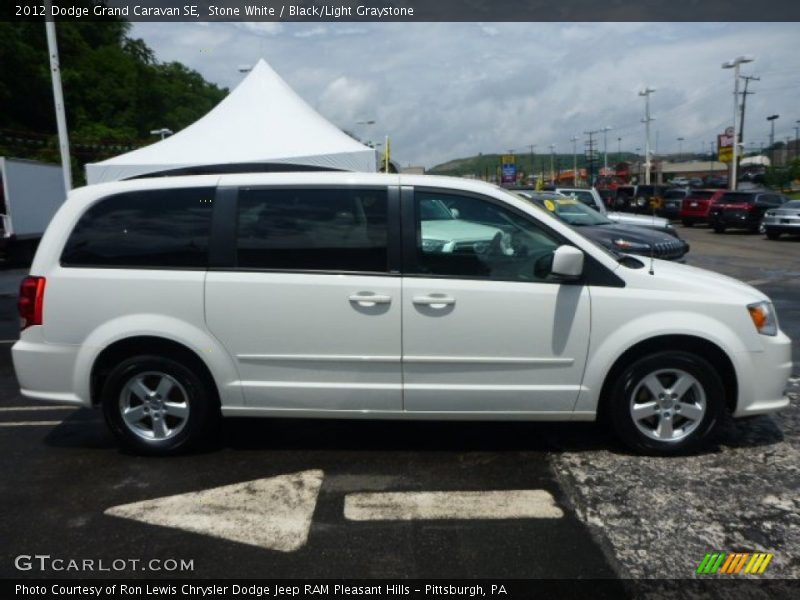 Stone White / Black/Light Graystone 2012 Dodge Grand Caravan SE