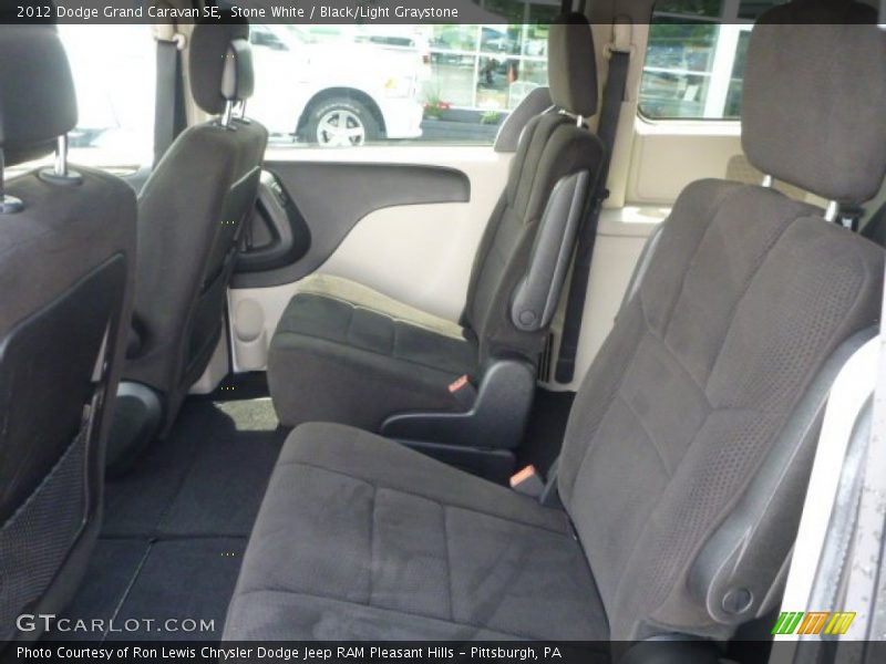 Stone White / Black/Light Graystone 2012 Dodge Grand Caravan SE