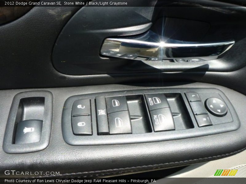 Stone White / Black/Light Graystone 2012 Dodge Grand Caravan SE