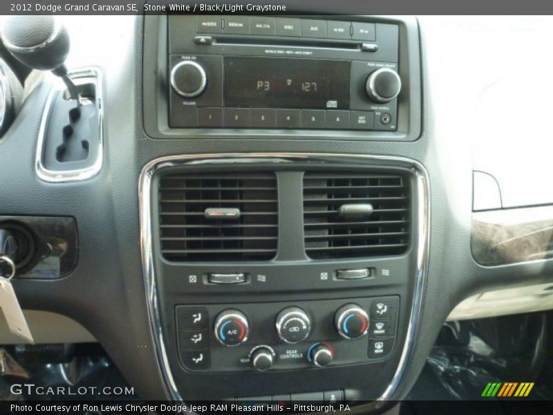 Stone White / Black/Light Graystone 2012 Dodge Grand Caravan SE