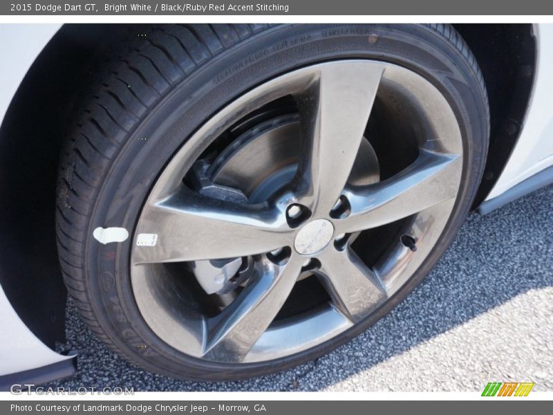 Bright White / Black/Ruby Red Accent Stitching 2015 Dodge Dart GT