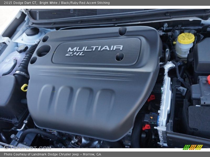 Bright White / Black/Ruby Red Accent Stitching 2015 Dodge Dart GT