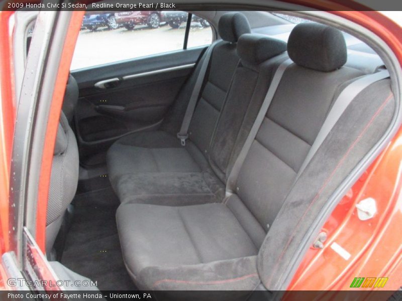 Redline Orange Pearl / Black 2009 Honda Civic Si Sedan