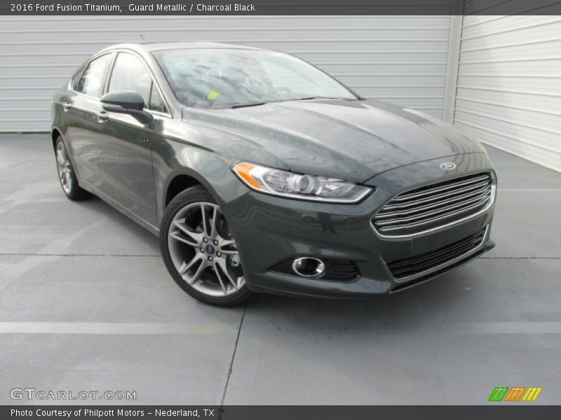 Guard Metallic / Charcoal Black 2016 Ford Fusion Titanium