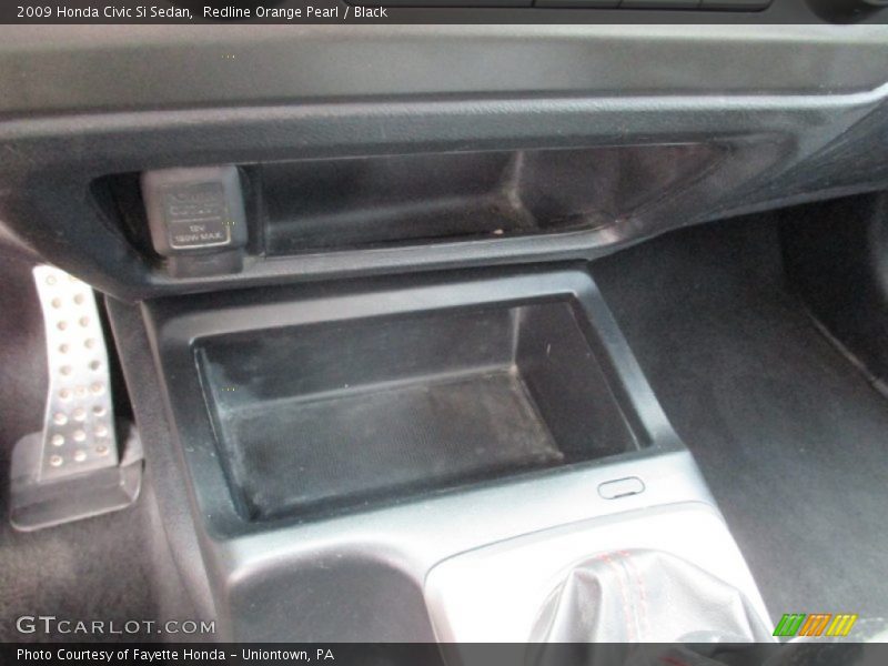 Redline Orange Pearl / Black 2009 Honda Civic Si Sedan
