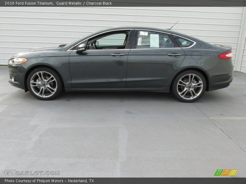 Guard Metallic / Charcoal Black 2016 Ford Fusion Titanium