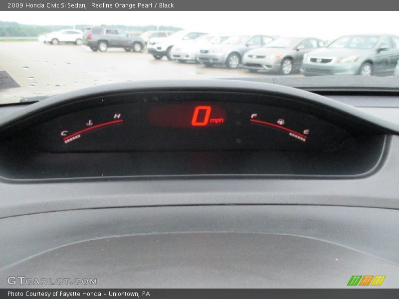 Redline Orange Pearl / Black 2009 Honda Civic Si Sedan