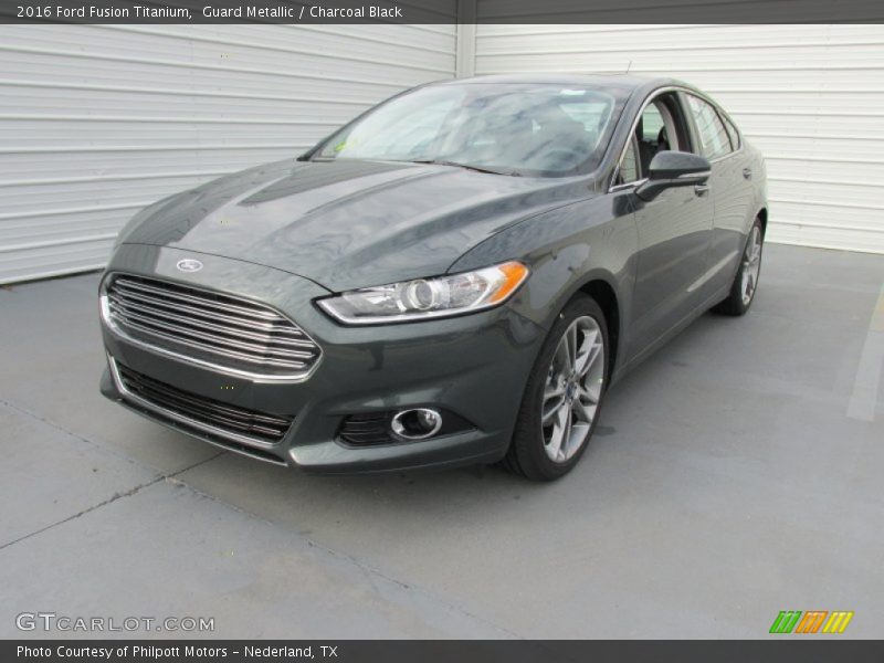 Guard Metallic / Charcoal Black 2016 Ford Fusion Titanium