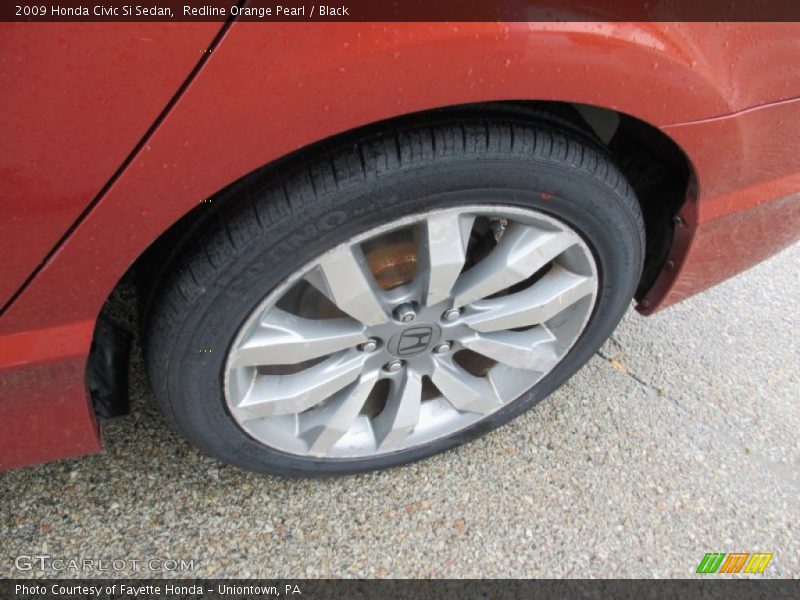Redline Orange Pearl / Black 2009 Honda Civic Si Sedan