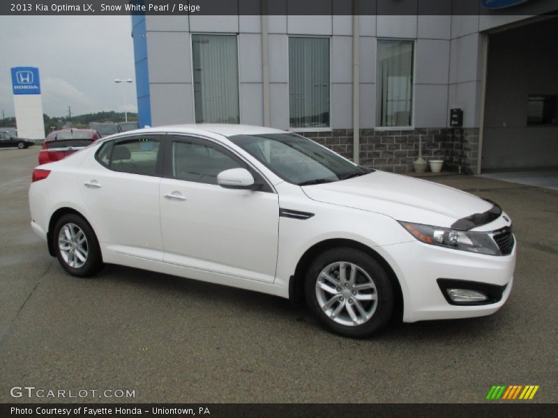 Snow White Pearl / Beige 2013 Kia Optima LX