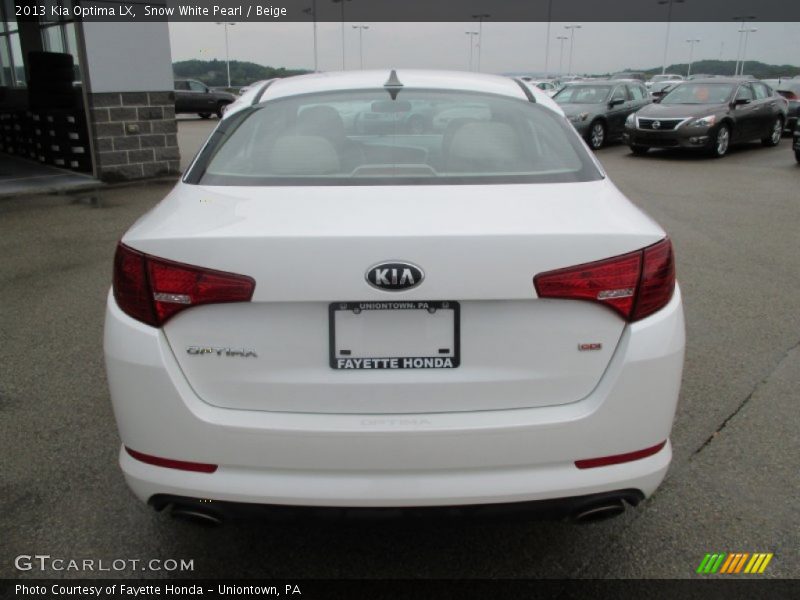 Snow White Pearl / Beige 2013 Kia Optima LX