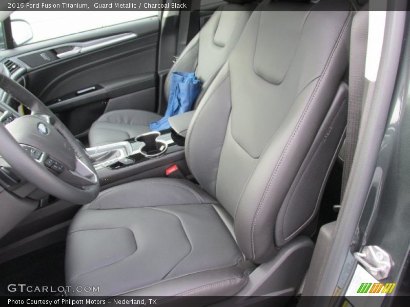 Guard Metallic / Charcoal Black 2016 Ford Fusion Titanium