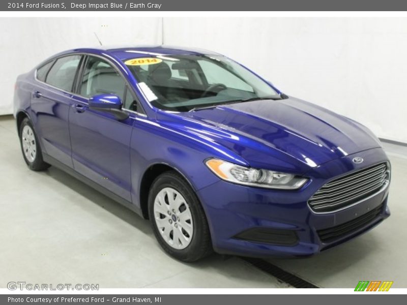 Deep Impact Blue / Earth Gray 2014 Ford Fusion S