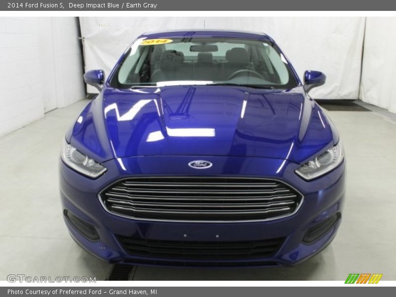 Deep Impact Blue / Earth Gray 2014 Ford Fusion S