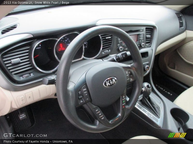 Snow White Pearl / Beige 2013 Kia Optima LX