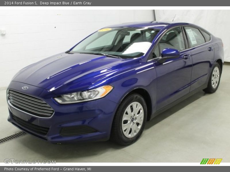 Deep Impact Blue / Earth Gray 2014 Ford Fusion S